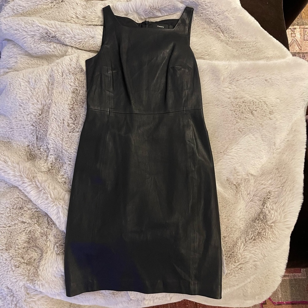 Theory - Lamb Leather Dress